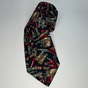 Binoculares vintage Polo Ralph Lauren Safari 100 % seda corbata para hombre 3,75"x58" EE. UU. - Imagen 1 de 8