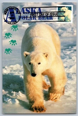 #4387 Polar Bear FDC Maxi Card - Image 1 of 2