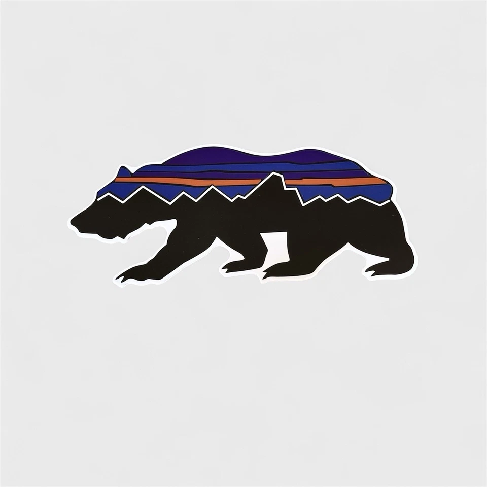 Mountain Sunset Bear Sticker – Waterproof Vinyl Gloss finished - Image 1 of 2