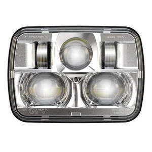 12-24V DOT/ECE LED RHT High & Low Beam Headlight with Chrome Inner Bezel - Picture 1 of 4