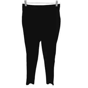 Anne Klein Black Midrise Skinny Velvet Ankle Length Stretch Pants Small - Picture 1 of 8