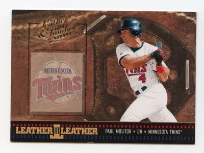 2004 Donruss Couro e Madeira Couro em Couro /2499 Paul Molitor #LEL-38 HOF - Imagem 1 de 2