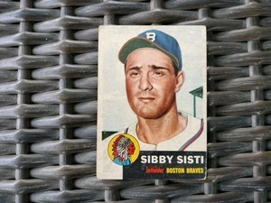 1953 Topps Baseball Sibby Sisti #124 Sehr guter Zustand - Bild 1 von 2