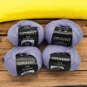 4 Knäuel opulentes Feza Garn Lavendel #209 (Seide, Wolle, Kinder Mohair Mischung) - Posten A - Bild 1 von 5
