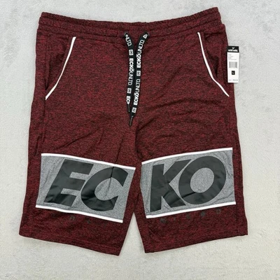 Pantalones Cortos Ecko Unltd Para Hombres Rojo Verdadero Tejido Atlético Gimnasio Entrenamiento Informal Talla Pequeña Foto 1 de 4
