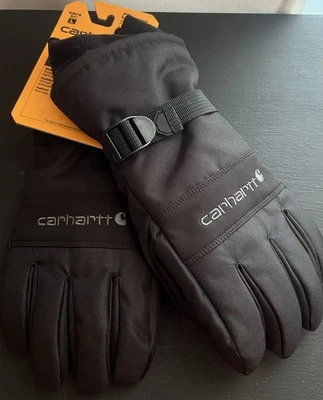 Guantes impermeables con puño tejido aislante Carhartt para hombre talla grande negros Foto 1 de 4
