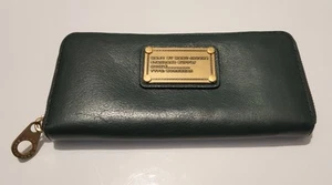 Marc By Marc Jacobs Leder Damen Geldbörse Portemonnaie mit umlaufendem Reißverschluss Grün - Bild 1 von 7
