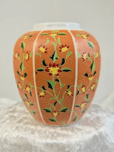 Vintage Takahashi Kashmir Vase 1981 Hand Decorated San Francisco 4" Japan Floral - Picture 1 of 9