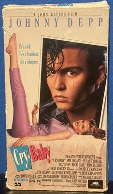 Cry Baby Musical VHS Tape Johnny Depp Cult Following HTF Vtg OOP Video Excellent - Image 1 of 3