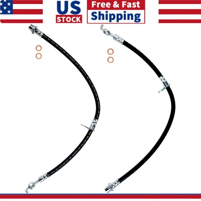 2x Front Left & Right Brake Hose Brake Line For 1997-2001 Toyota Camry Foto 1 de 4