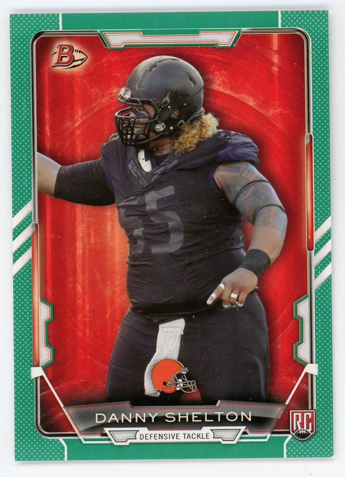 2015 Bowman Danny Shelton Green Rookie RC #12 #67/99 Browns - Image 1 of 1
