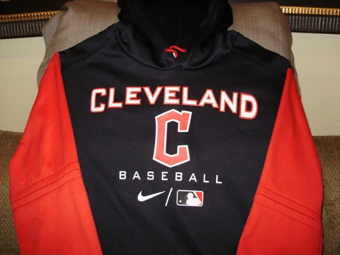 NIKE MLB Baseball Cleveland Guardians Therma-Fit Pullover Hoodie Jacket Men's XL Cover