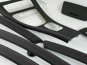 LHD BMW E90 E91 CIC Carbon Leather M Stitching Leder interior trim set Kit - Bild 1 von 15