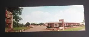 Postal panorámica de gran tamaño de Villa Arms Motel Niles Ohio OH Dexter UNP década de 1950 - Imagen 1 de 6