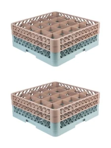 2er Pack Restaurant Geschirrspüler Glasregal mit 20 Fächern und zwei Verlängerung - Bild 1 von 9