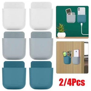 Wall Mounted Storage Box Remote Control Storage Case Tv Mobile Phone Plug Holder - Picture 1 of 15