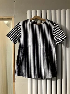 ‘S MAX MARA Blue White Pin Stripe Top Medium - Picture 1 of 3