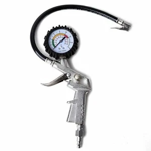 220 psi Lock On Tire Inflator with Air Pressure Gauge Pistol Chuck Flexible Hose - Picture 1 of 2