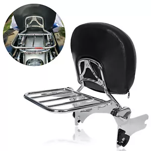 Backrest Sissy Bar +Luggage Rack For Harley Street Electra Road Glide 1997-2008 - Picture 1 of 11