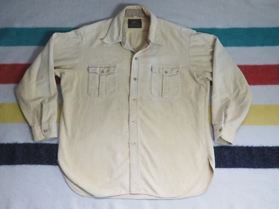 Camisa de Colección Años 60 70 Eddie Bauer Rústica Amarilla Desteñida Gamuza Tela Exterior Para Hombres XL Foto 1 de 4
