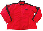 Adidas Red Bomber Jacket Winter Coat Full Zip Stripe 2004 Youth / Womens XL