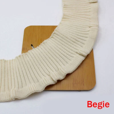 60 cm Elástico Tejido Acanalado Puño Volante Dobladillo Cuello Adornos Tela Hágalo Usted Mismo Costura Blanco Foto 1 de 4