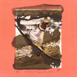 MATTOTTI SERIGRAPHIE IL PASTORE D'ACQUA FA UN FISHIO - 80 ex. n°/signés 1997 - Imagen 1 de 1