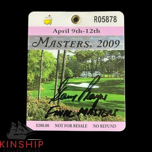 Gary Player signed 2009 Masters Badge JSA COA Inscribed "Final Masters" Z2169 - Picture 1 of 1