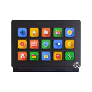 Ai Keyboards Stream Controller Streams Deck 15Macro Button Triggers for PC - Picture 1 of 8