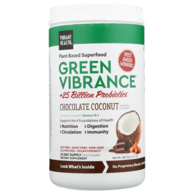 Vibrant Health Green Vibrance Chocolate Coconut, 12.51 Oz EXP 5/27 - Image 1 of 4
