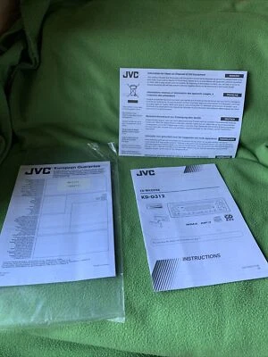 JVC KD-G312 CD RECEIVER Manual Operating Instructions Guide Handbook - Image 1 of 4