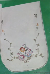 Vtg 1975 Vogart Craft 8058A “Pansy Epergne” Stamped Embroidery Dresser SCARF Kit - Picture 1 of 5
