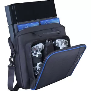 Pour consoles de jeux PS4/Pro/Slim sac bandoulière noir étui de transport de voyage accessoires - Photo 1/12