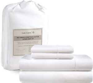 LANE LINEN King Size Sheets - 4 Pc King Sheets Set, 450 Thread Count 100% Cotton