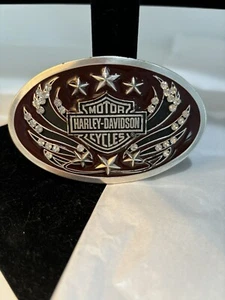 Harley Davidson Motorcycle Womens Belt Buckle 97702-09VW Brick red enamel 2008 - Picture 1 of 6