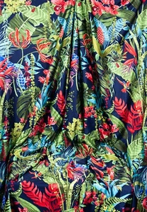 Dunelm Tropical Humming Bird Satin double duvet set. 200cmX 200cm. - Picture 1 of 9