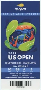 8/26 2019 US Open Tennis Courtside TICKET Serena Williams Bianca Andreescu Day - Picture 1 of 2