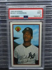 1989 Bowman Rickey Henderson #181 PSA 9 MINT Yankees