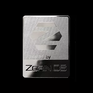 Powered by zorinos Linux Metal Decal Sticker - Picture 1 of 6