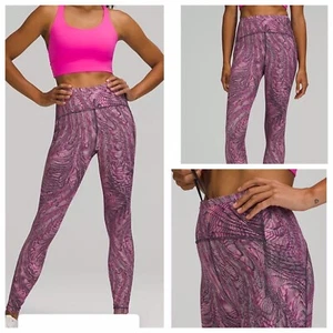 Legging Lululemon Mujer 2 Velocidad Rápida Elevación Alta Apretado 28" Rosa Sónico Yoga Gimnasio - Imagen 1 de 13