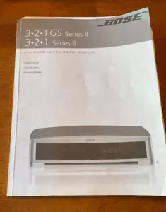 Bose 321 GS Serie II Manual de Guía del Propietario - Imagen 1 de 1