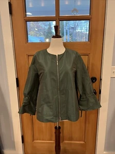 NWOT Lafayette 148 New York Green Shimmer Holiday Jacket Size XL - Picture 1 of 16