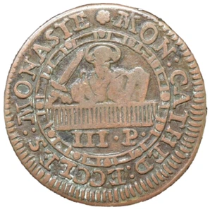 1787 GERMAN STATE MUNSTER 3 PFENNIG -GREAT CONDITION - Picture 1 of 2