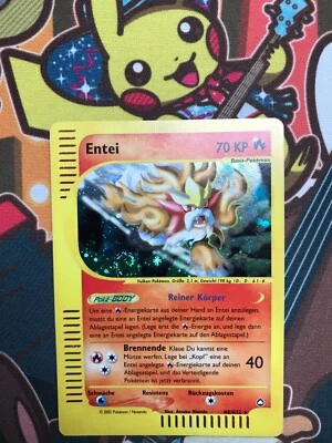 Entei Holo H8/H32 Aquapolis deutsch Pokemon Karten NM+ - Bild 1 von 4