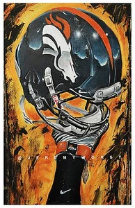 JEREMY WORST Broncos Denver Football Nfl fantasy canvas print fanart nation  - Picture 1 of 5