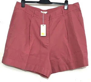 BODEN Portree Shorts Summer Pleated Dusty Red RRP £65 Size 22 - Picture 1 of 2