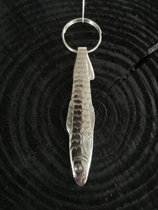 Schlüsselanhänger Fisch Angler aus Besteck Edelstahl Besteckschmuck - Bild 1 von 5