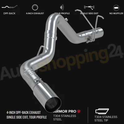 MBRP S6032304 4" Exhaust for 2011-2019 Chevy Silverado/GMC Sierra 2500HD/3500HD Foto 1 de 2