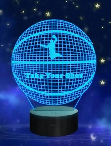 Basketball Gifts 3D Night Light for Child with Remote Control 16 Color Christmas - Picture 1 of 27