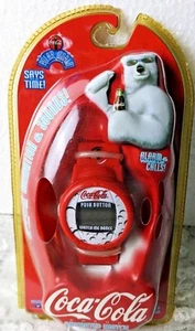 VINTAGE-1998-COCA-COLA ANIMIERTE UHR POLARWELT VERSIEGELT - Bild 1 von 3